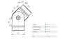 Preview: Edelstahl V2A Gelenkverbinder 48,3x2,0 mm 0-90 Grad regulierbar geschliffen K320